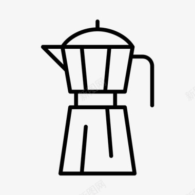 洒水壶水壶咖啡厨房图标图标