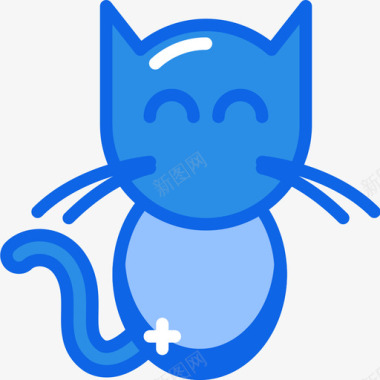 黑猫假日43蓝色图标图标