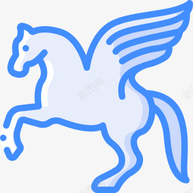 飞马座希腊神话22蓝色图标图标