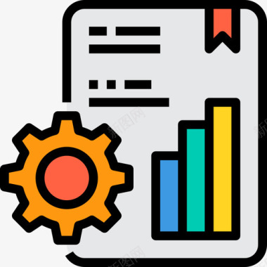 报告年终总结报告业务概念12线性颜色图标图标