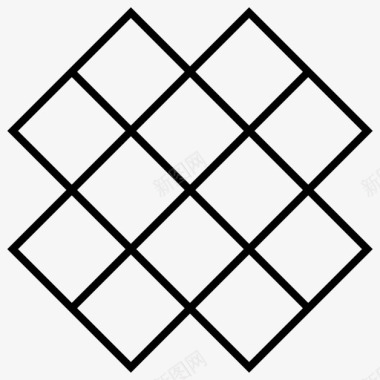网格正方形符号图标图标