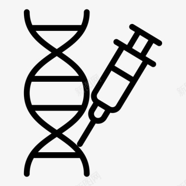 100桑蚕丝Dna科学100线性图标图标