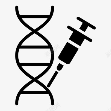 科学算命Dna科学101固体图标图标