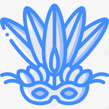 嘉年华面具南美5蓝色图标图标