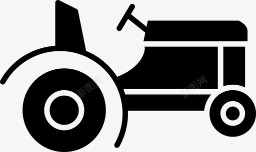 拖拉机农用车辆图标图标