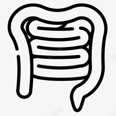 手绘单反标志肠道医学146直系图标图标