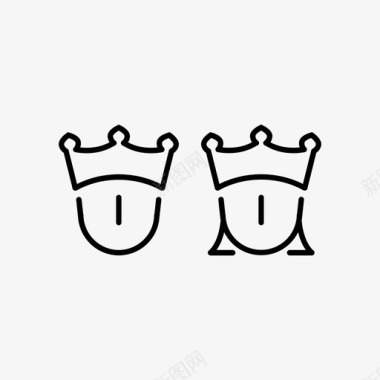 国王和王后城堡王国图标图标