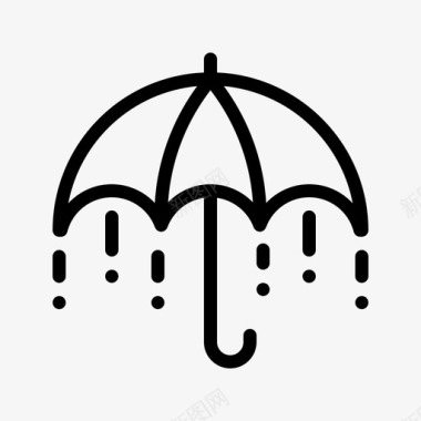 雨伞秋高气爽图标图标