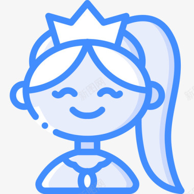 4K图标公主公主4蓝色图标图标