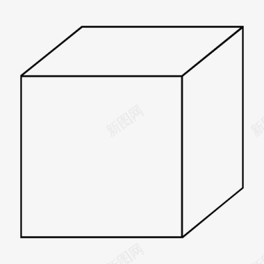 几何体矢量素材立方体三维长方体图标图标