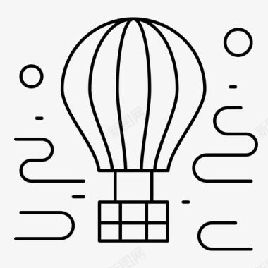 气球航空空投气球图标图标