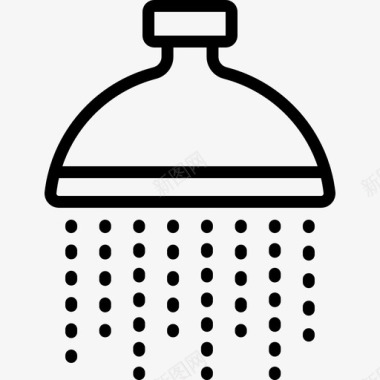 淋浴洗澡浴室图标图标