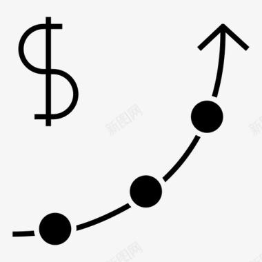 多彩图表业务增长图表财务黑暗图标图标