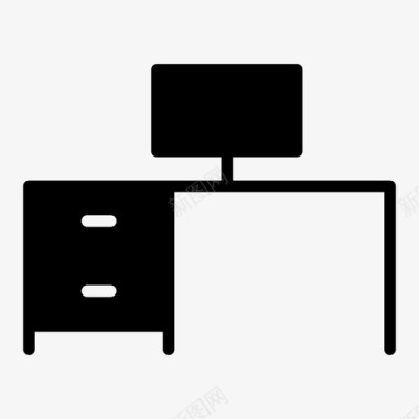 办公桌办公桌家具家用图标图标