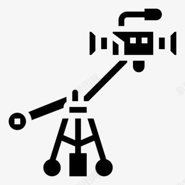 产品信息卡起重机摄像机电影院生产图标图标