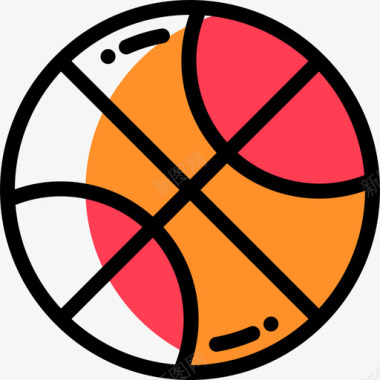 篮球标志篮球圣诞175色彩省略图标图标
