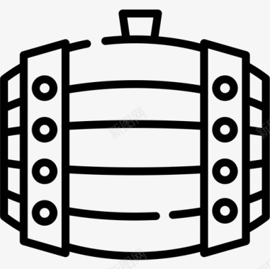 Barrel三个线性维京人中的一个图标图标