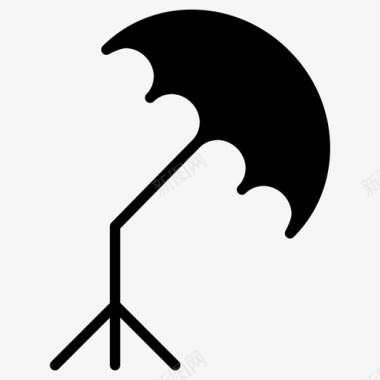 雨伞摄影70实心图标图标