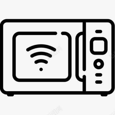 矢量微波炉微波炉domotics21线性图标图标