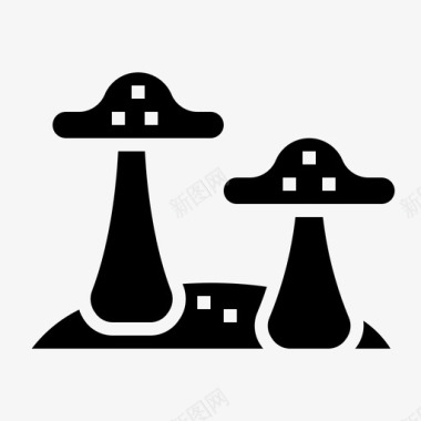 真菌食物蘑菇图标图标