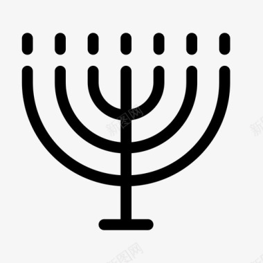 烛台光明节犹太图标图标