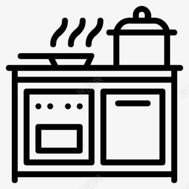 厨师室内厨房图标图标