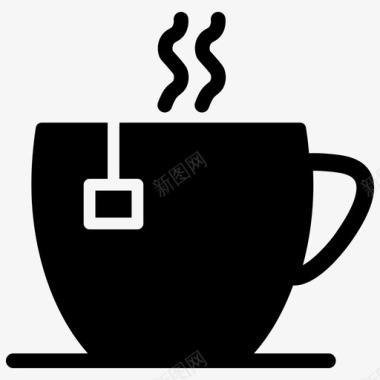 茶杯休息时间咖啡休息图标图标