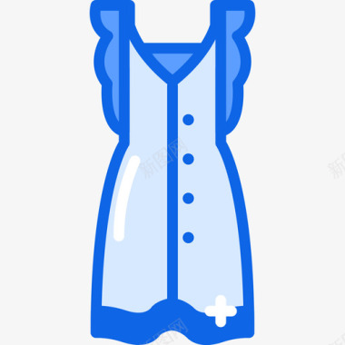 连衣裙时尚5蓝色图标图标