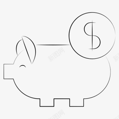 猪金融货币图标图标