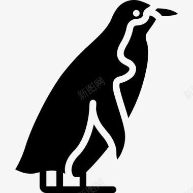 企鹅北极17填充图标图标