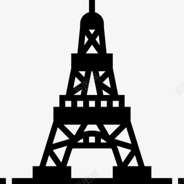 埃菲尔铁塔法国符号2雕文图标图标
