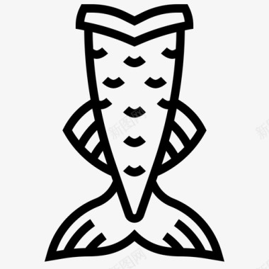 美人鱼潜水20直线型图标图标