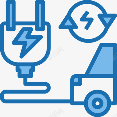 电动车生态176蓝色图标图标