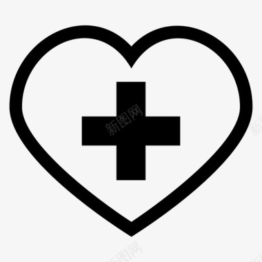 救护车健康救护车心脏健康图标图标