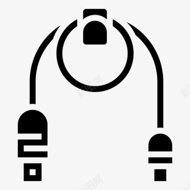 狂欢12Usb插头计算机技术12字形图标图标