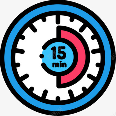 流逝的时间车速表车速表时间10线性颜色图标图标