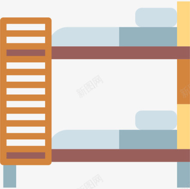 双层床背包客2公寓图标图标