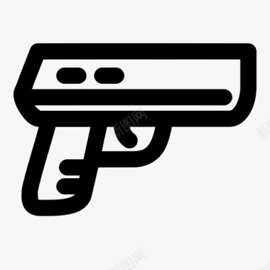 枪手枪家庭保安图标图标