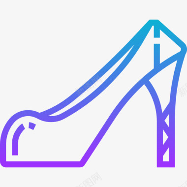 渐变圆鞋跟法国符号3渐变色图标图标