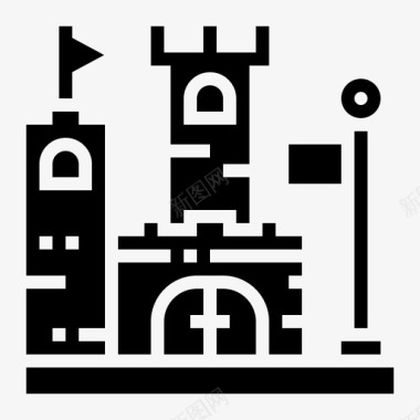 城堡建筑游戏图标图标
