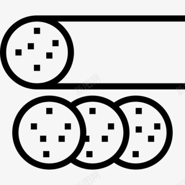 意大利牛排意大利香肠食物124直系图标图标
