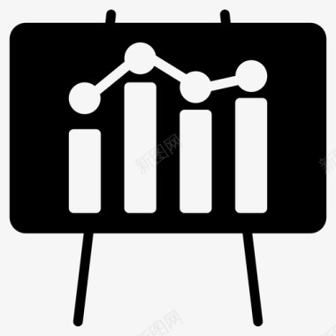 简历图表演示分析板图标图标