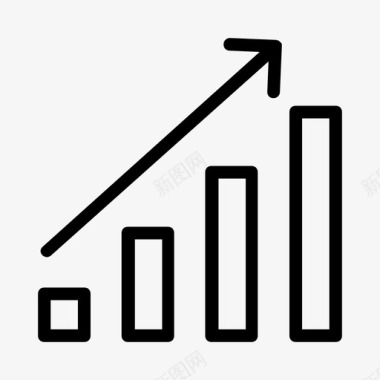 财务在家办公增长图表财务图标图标