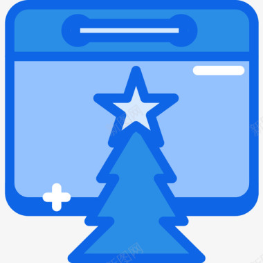 圣诞节假期43蓝色图标图标