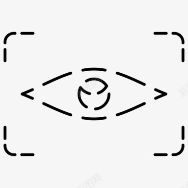 安全检验扫描眼生物特征数据眼睛扫描仪图标图标