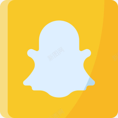 Snapchat徽标社交媒体徽标平面图标图标