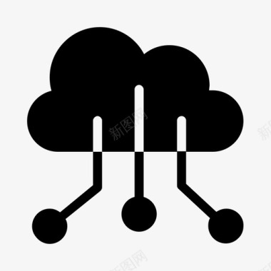 实惠共享计算云连接图标图标