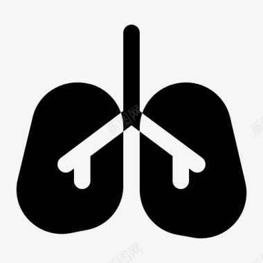 肺器官呼吸图标图标