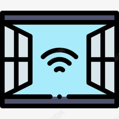家居详情页窗户智能家居13线性颜色图标图标