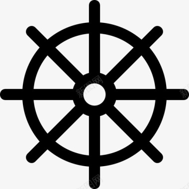 方向盘船长舵手图标图标